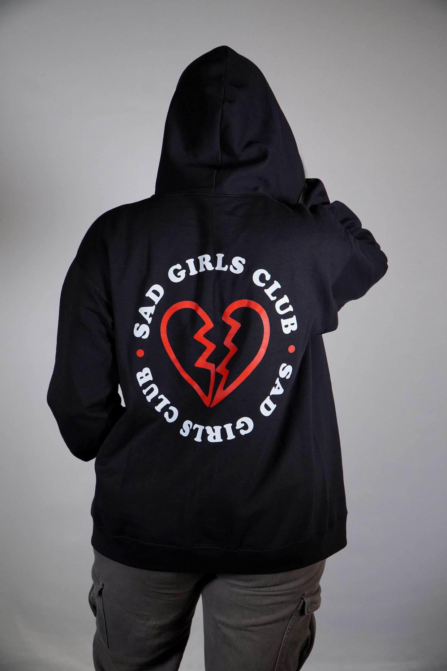 Sad Girls Club Black Zip Up Hoodie