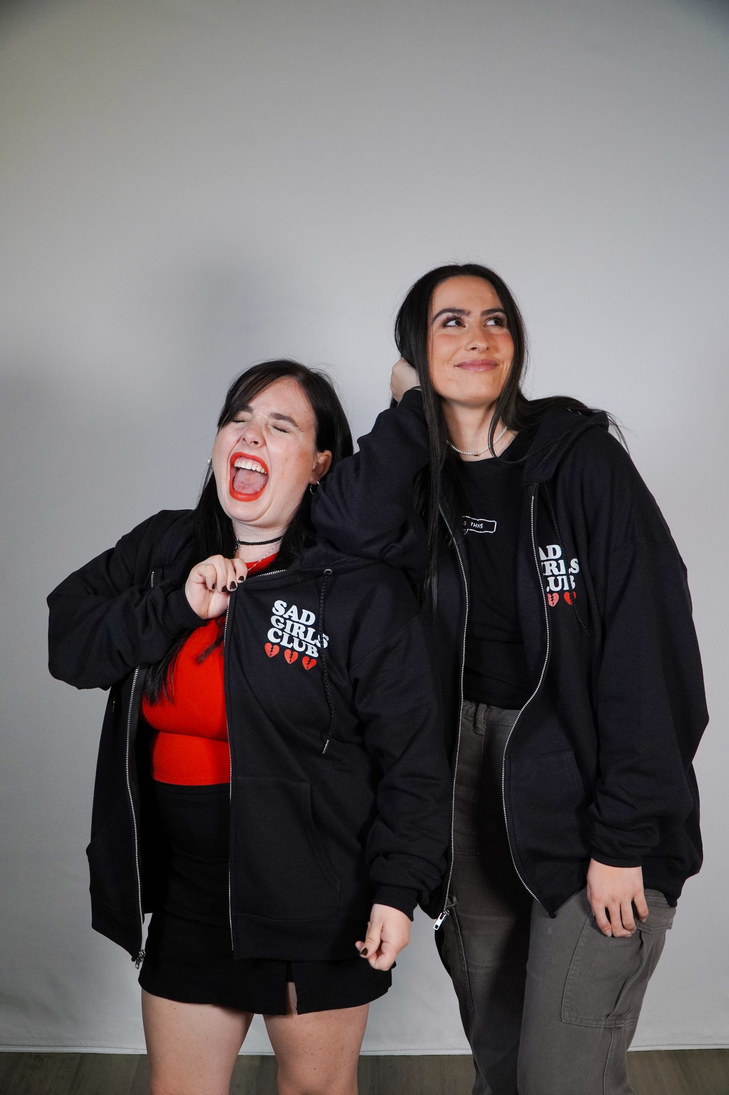 Sad Girls Club Black Zip Up Hoodie