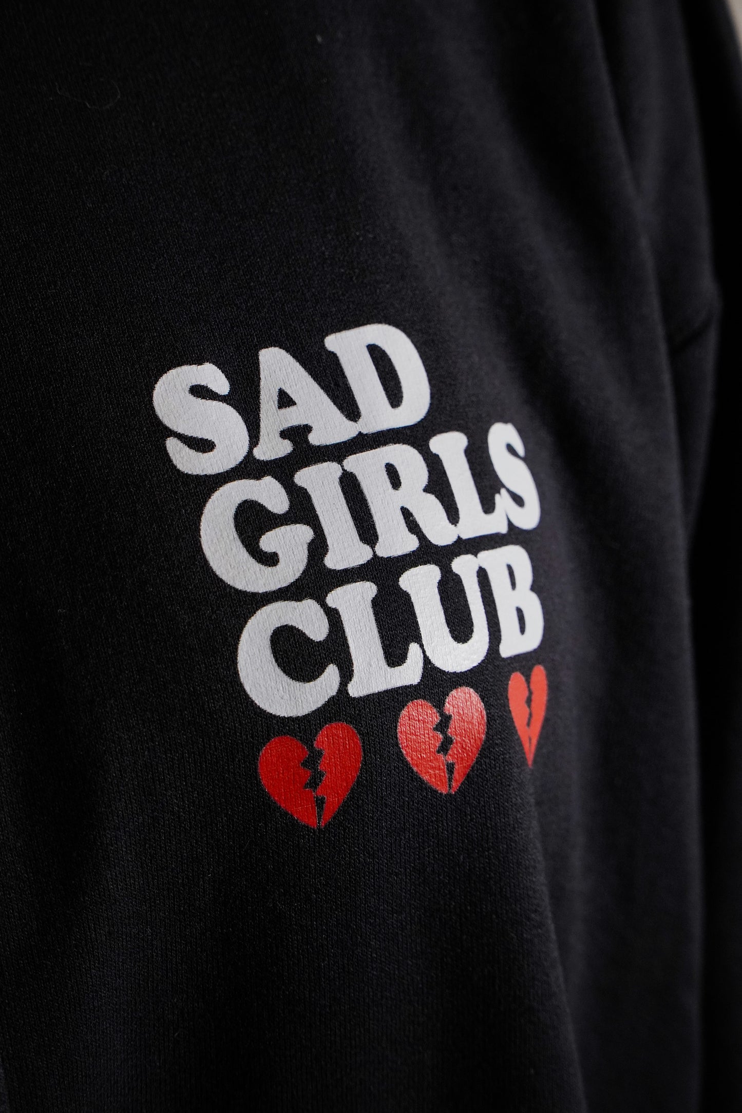 Sad Girls Club Black Zip Up Hoodie