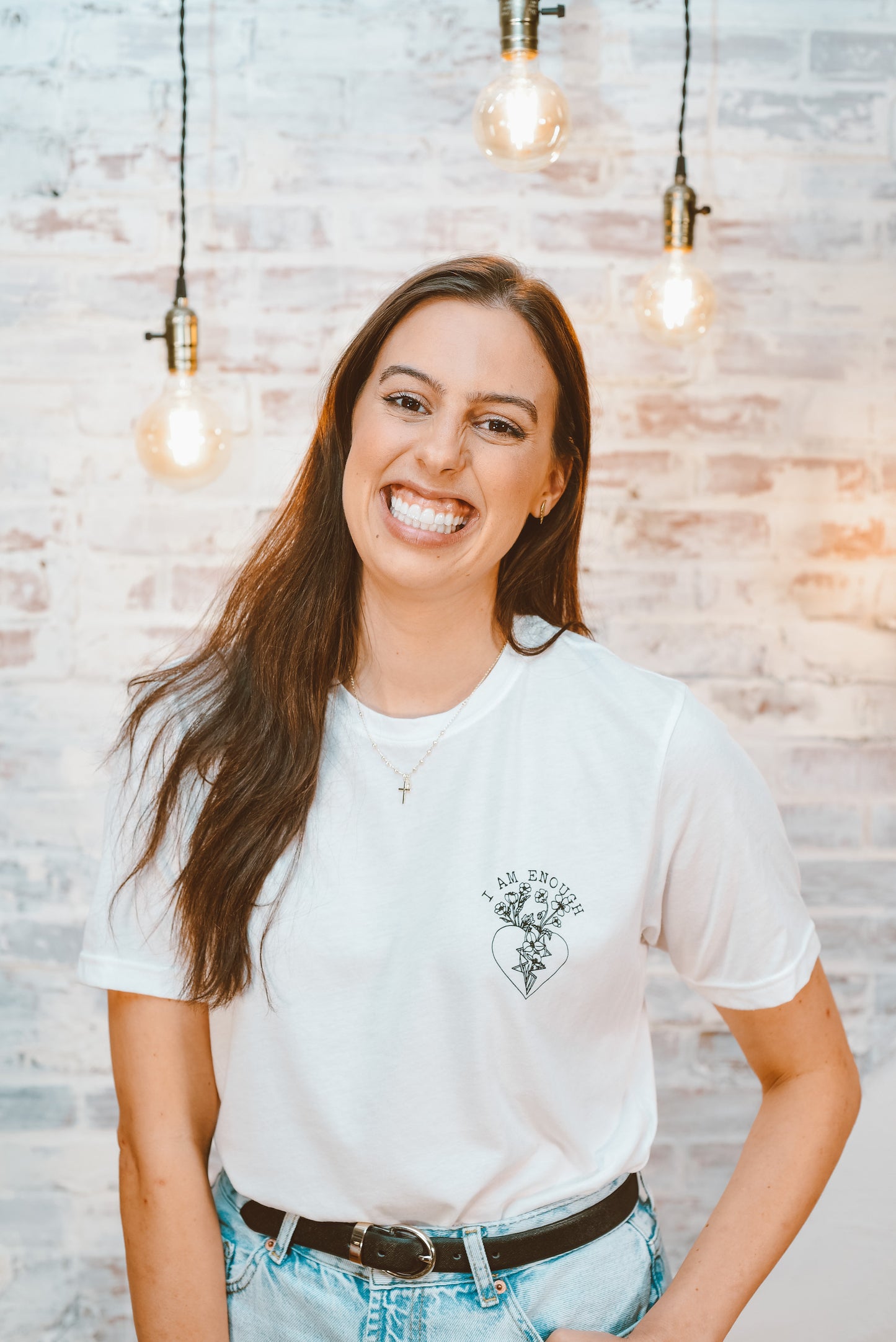 I Am Enough White Tee
