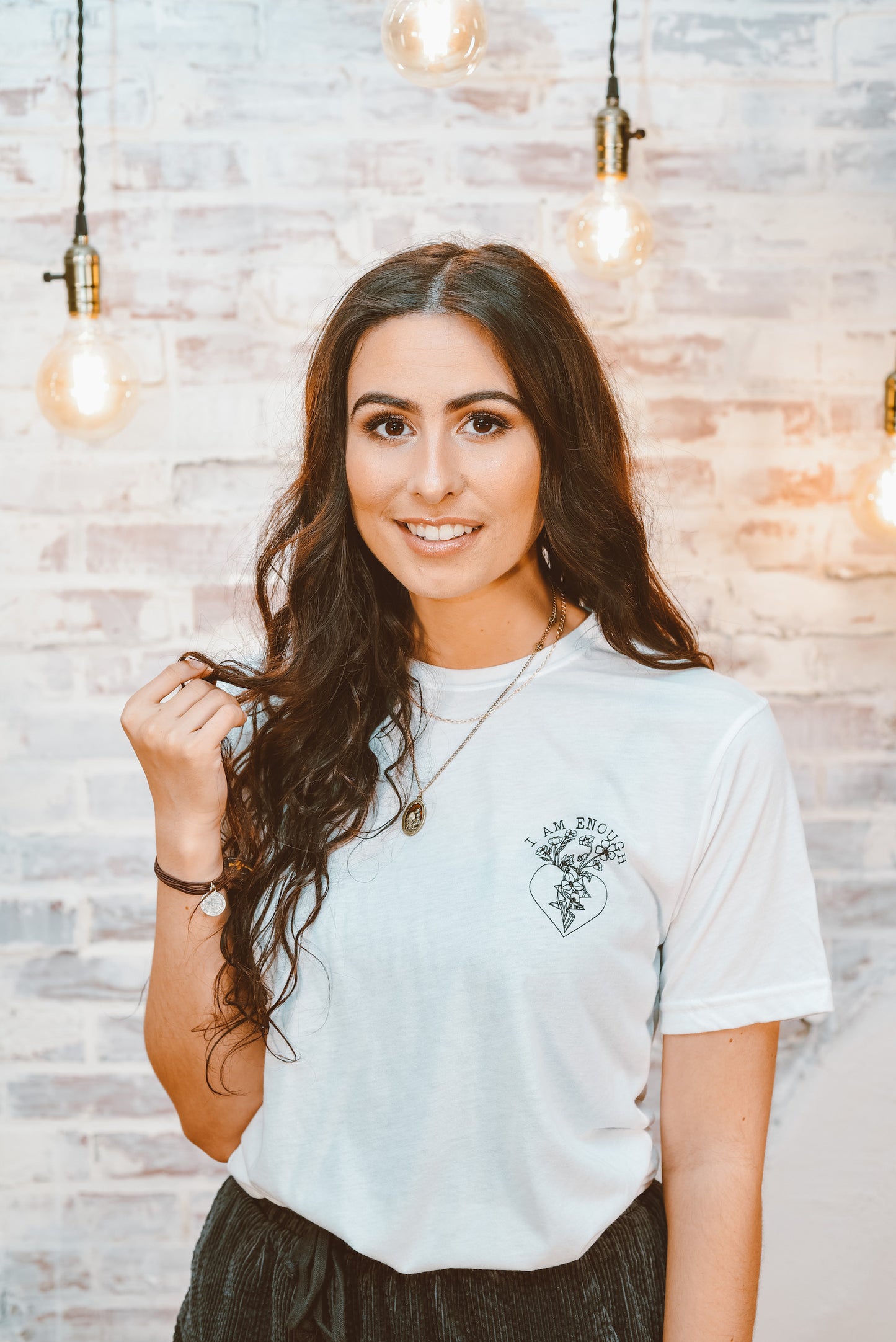 I Am Enough White Tee