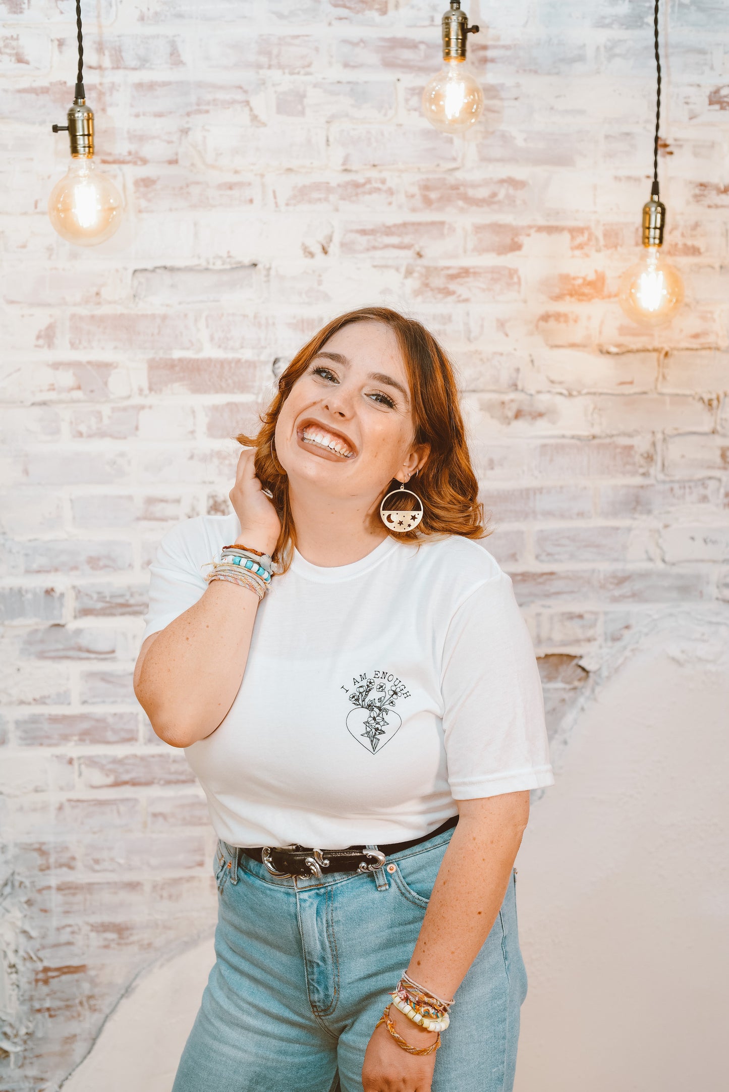 I Am Enough White Tee