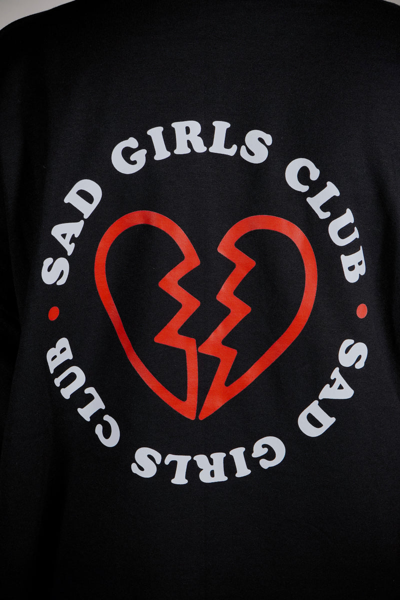 Sad Girls Club Black Zip Up Hoodie