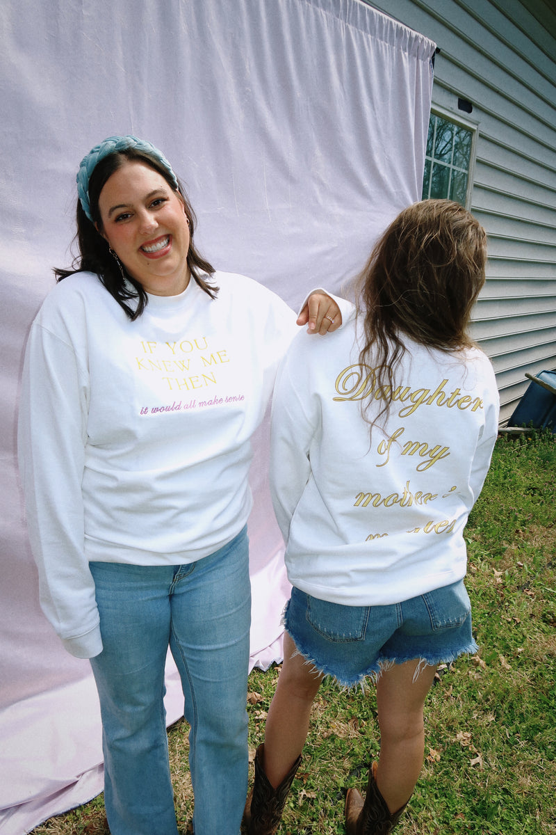 IF YOU KNEW ME THEN EMBROIDERED CREWNECK