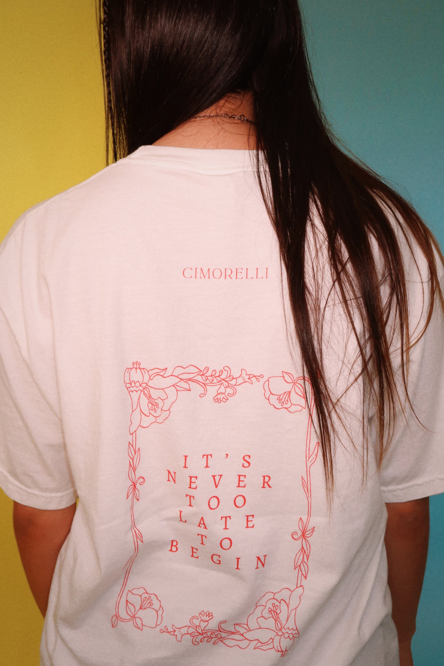 Never Too Late To Begin White Tee