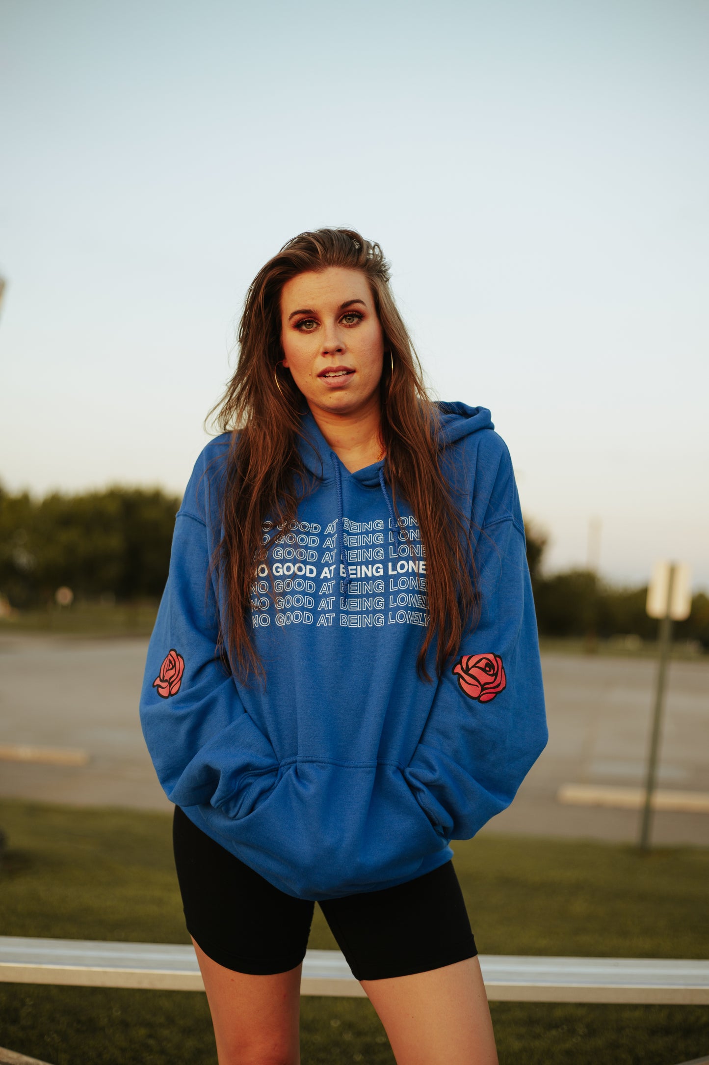 No Good Hoodie In Royal Blue