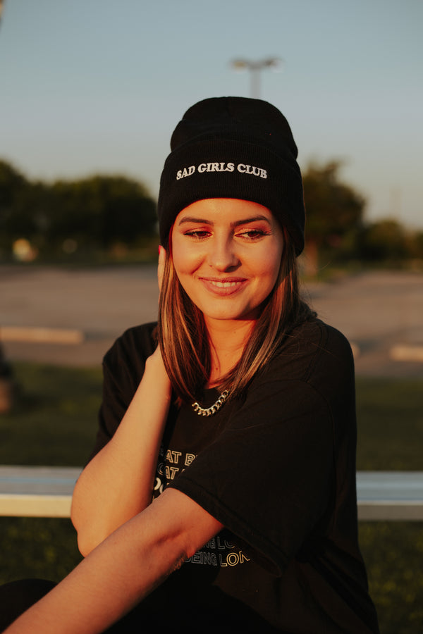 Sad Girls Club Black Beanie