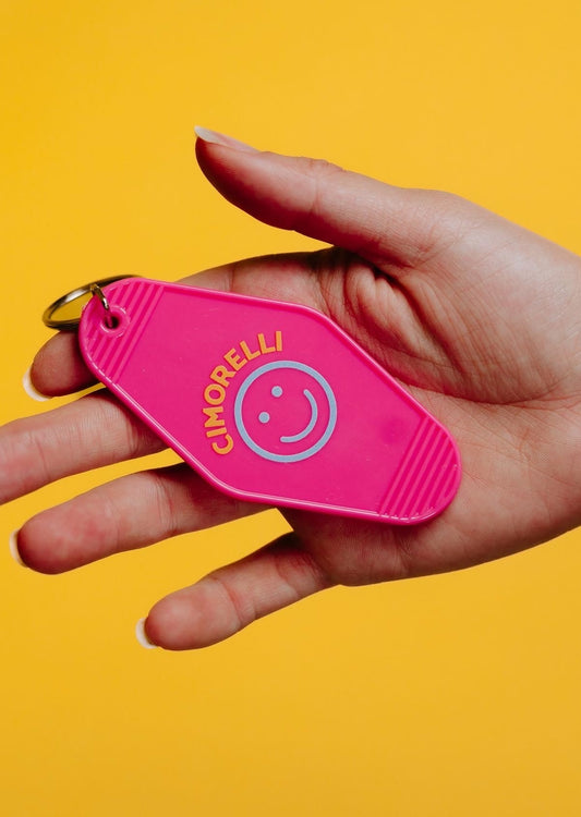 Cimorelli Smiley Pink Keychain