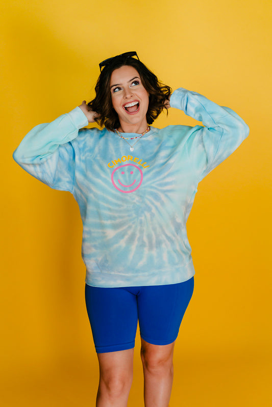 Cimorelli Smiley Tie Dye Crewneck