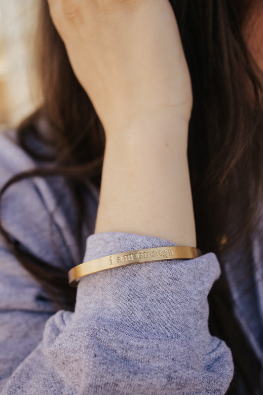 I Am Enough Bracelet In Gold