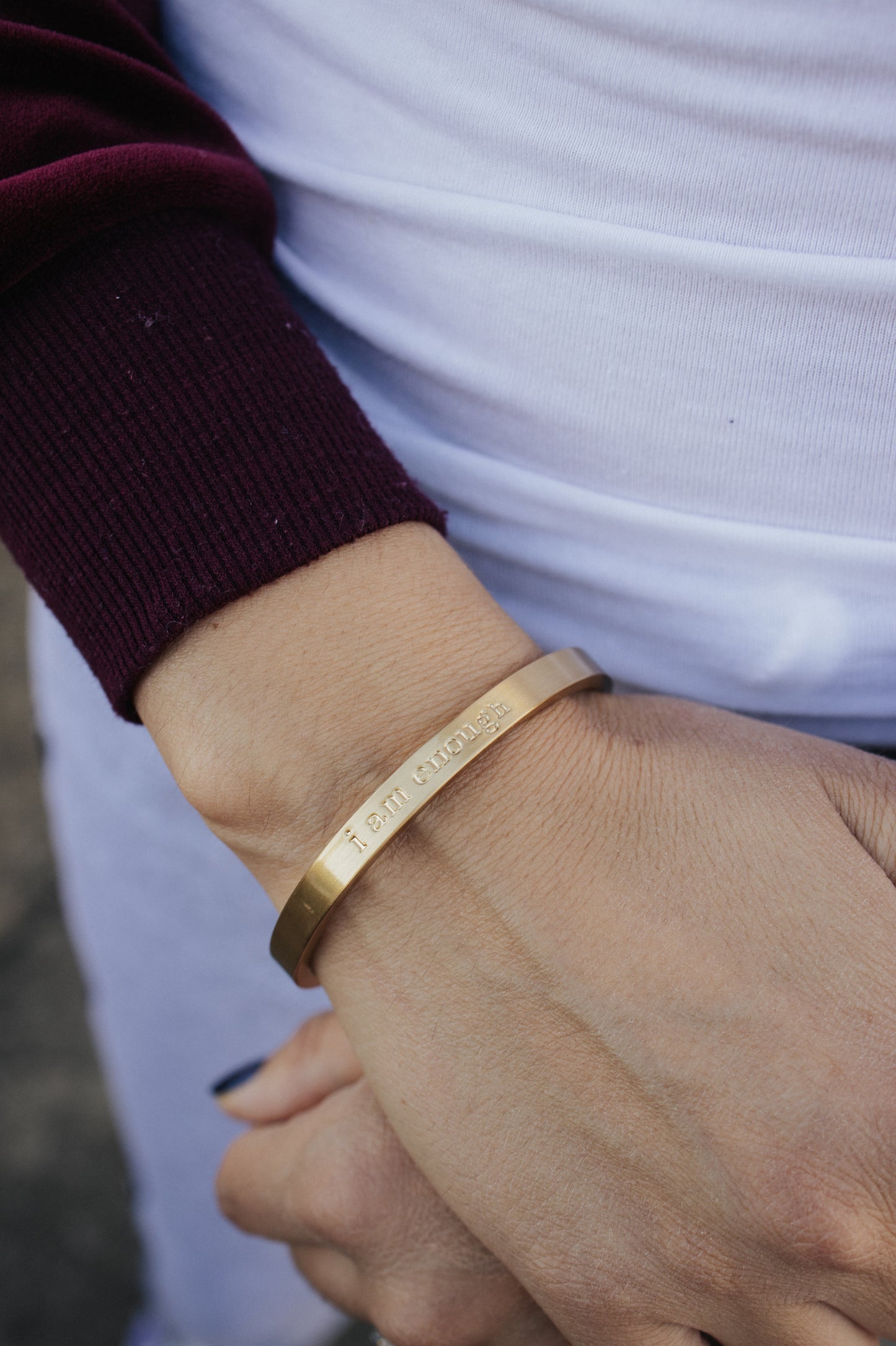 I Am Enough Bracelet In Gold
