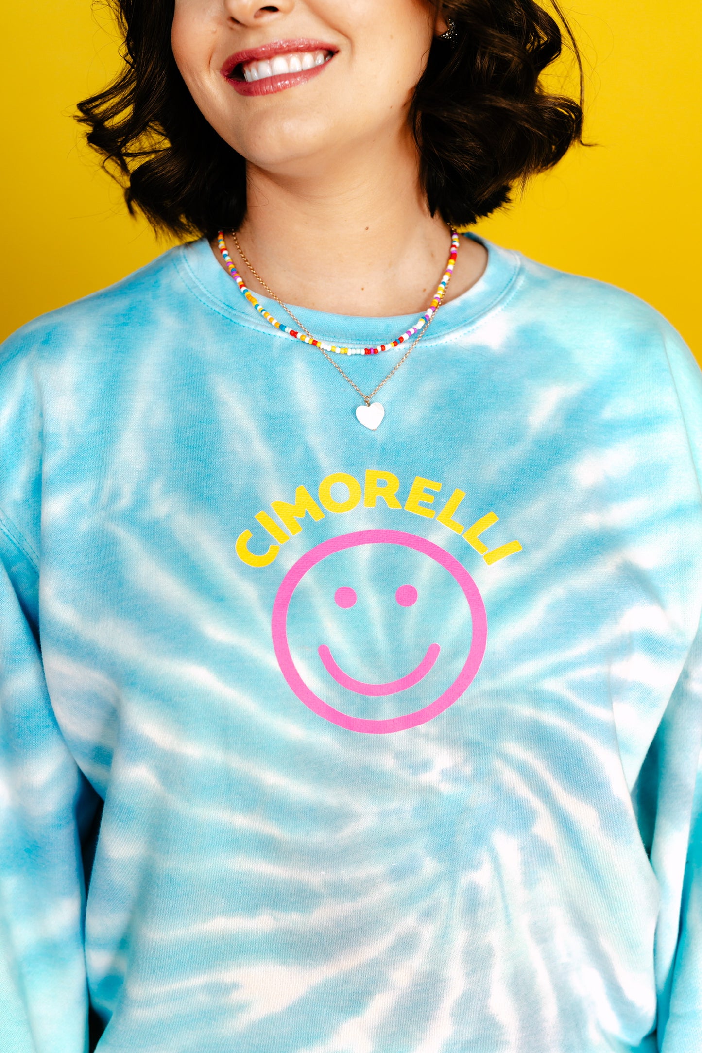 Cimorelli Smiley Tie Dye Crewneck