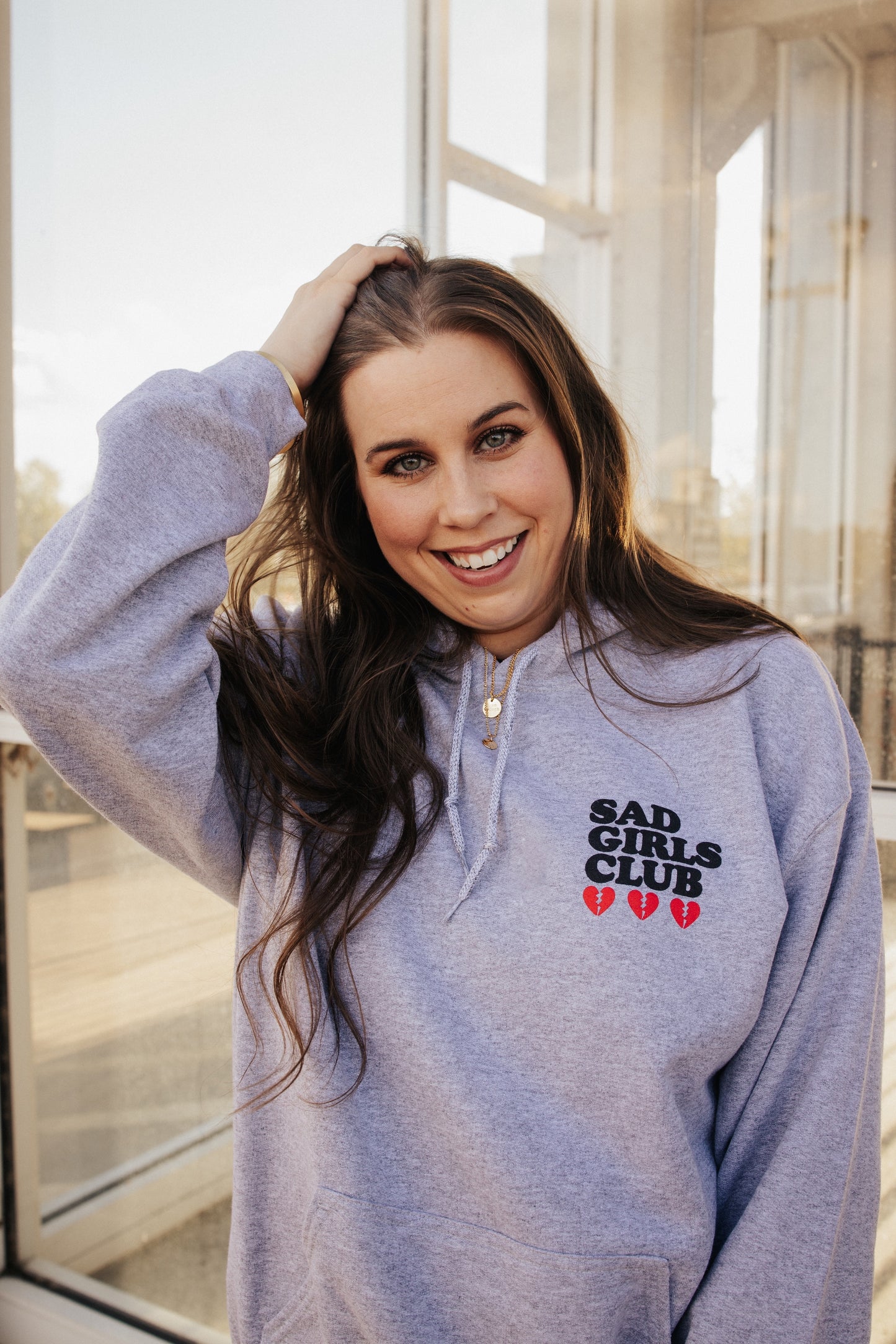 Sad Girls Club Grey Hoodie