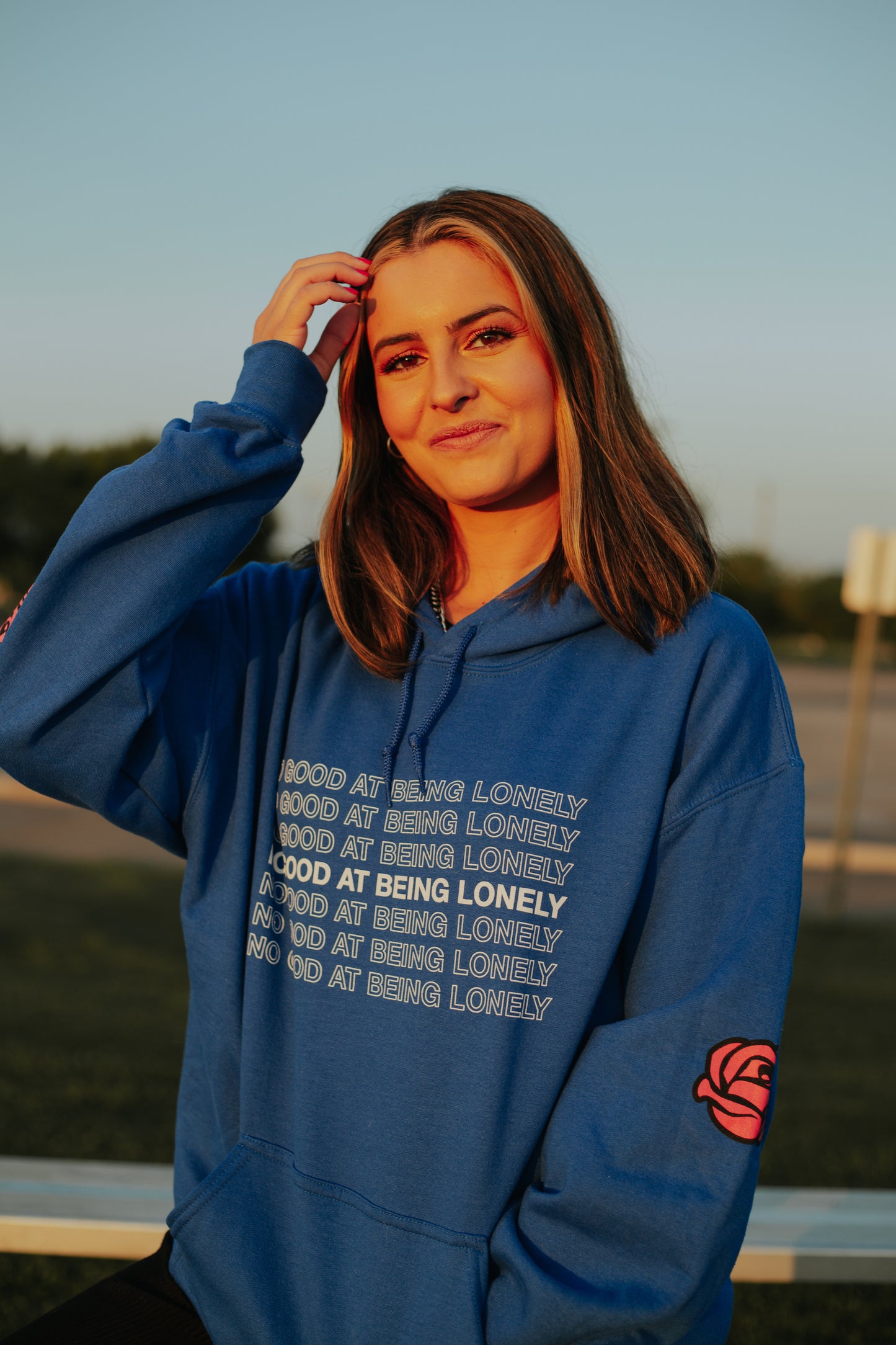 No Good Hoodie In Royal Blue