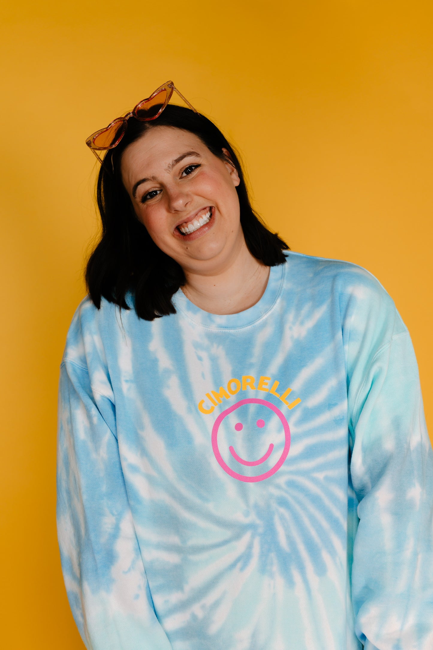 Cimorelli Smiley Tie Dye Crewneck