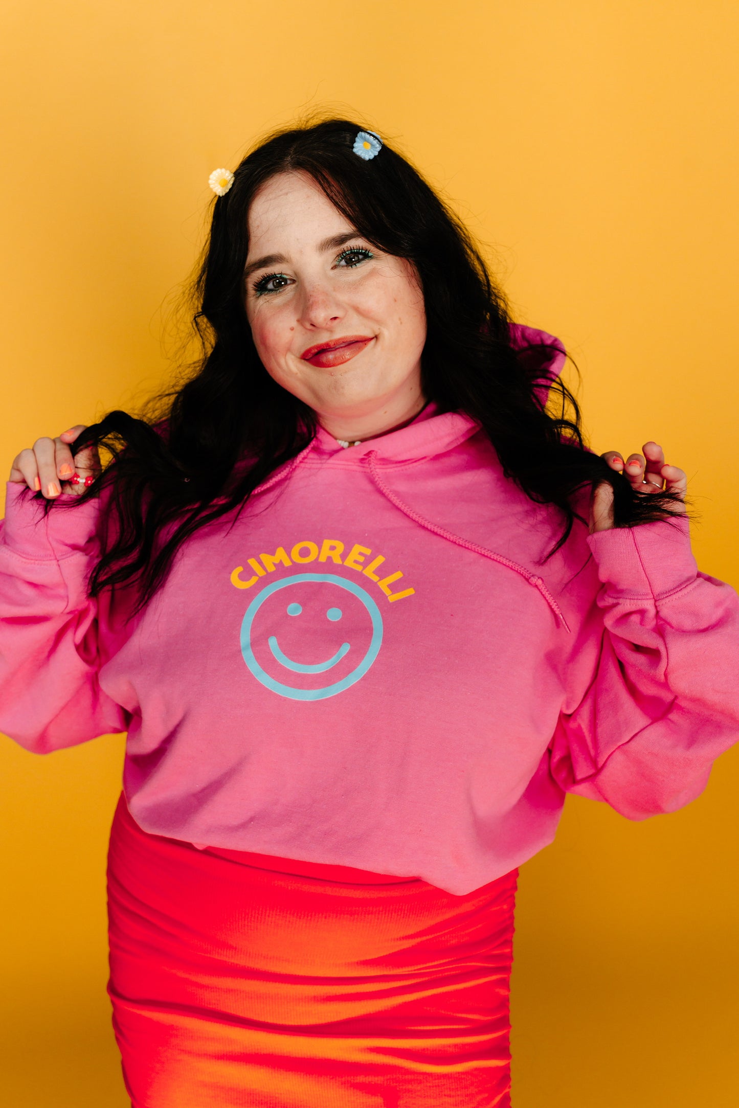 Cimorelli Smiley Pink Hoodie