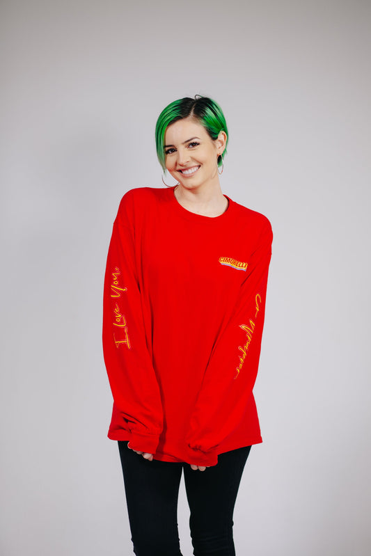 Red Long Sleeve ILYOW Tee